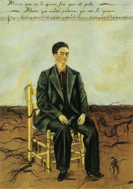 The Self-Portrait of short hair, Frida Kahlo